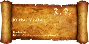 Kuthy Vivien névjegykártya